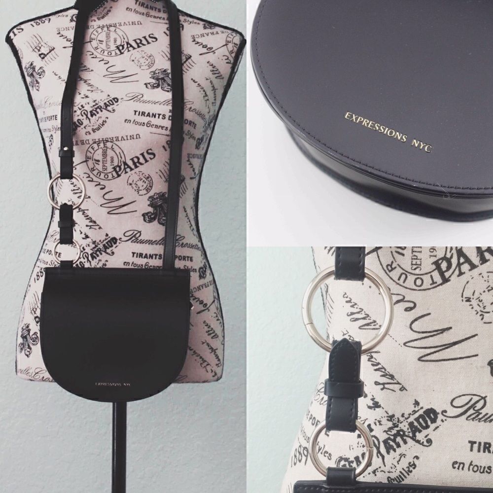 Expressions NYC Black Crossbody bag Vegan Leather